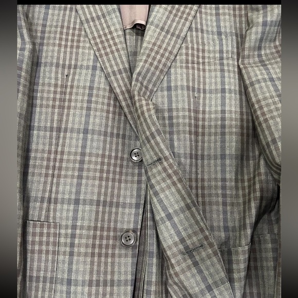 Suitsupply Green Brown Check Blazer 40S - Picture 2 of 7